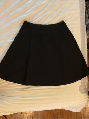 The Limited Black Circle Skirt with Clean Waistband